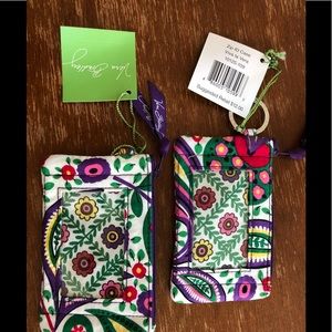 2 New Vera Bradley Zip ID in Viva La Vera